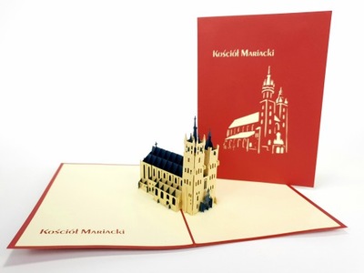 Kościół Mariacki Kraków Kartka 3d Pocztówka Polska