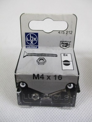 Śruba śruby z nakrętką M4x16 stożkowa INOX 8szt
