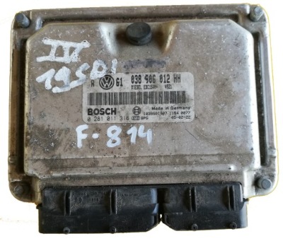 Ecu vw golf iv 1.9sdi 038906012hh 0281011316 dopis фото №1