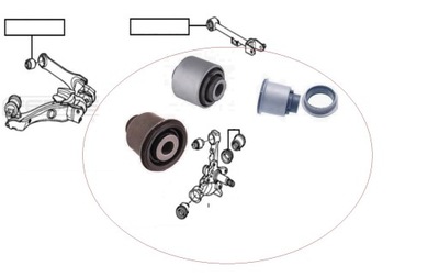 Honda fr-v odyssey втулки поворотный кулак задняя комплект фото №1