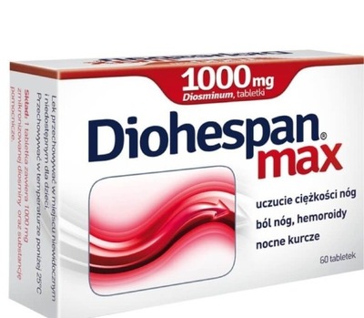 Diohespan Max 60tabl. żylaki hemoroidy kurcze