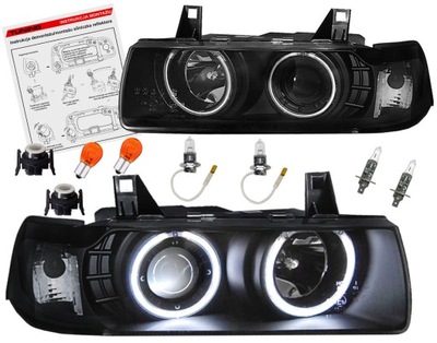 Bmw 3 e36 купе кабриолет  фары фары кольца ccfl фото №1