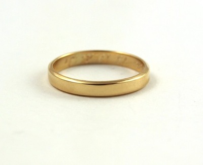 PIERŚCIONEK ZŁOTY OBRĄCZKA ZŁOTO 585 3 MM