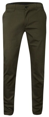 Brązowe bawełniane spodnie chinos RIGON- 38/34