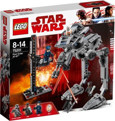 LEGO STAR WARS 75201 AT-ST Najwyższego Porządku BB-8 Finn Captain Phasma