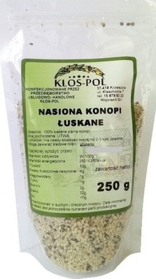 Nasiona konopi łuskane 250g