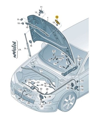 NOWE ORIGINALŪS AUDI OE SKLĄSTIS 8V0823185C 