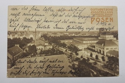 POZNAŃ WYSTAWA WSCHODNIONIEMIECKA WIDOK 1911