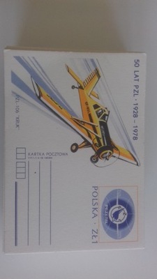 Kartka pocztowa 50 lat PZL 1928-1978