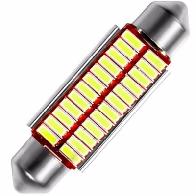 24V TUBULADURA 41MM 24 DIODO LUMINOSO LED 4014 +STABILIZATOR C5W C10W  