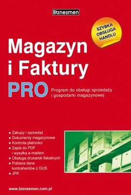 dGCS Biznesmen Magazyn i Faktury PRO program do fakturowania