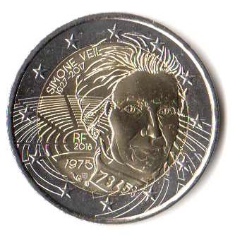2 euro okol. Francja 2018 Veil - monetfun