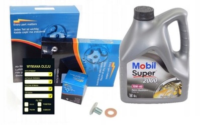 FILTROS + ACEITE MOBIL 10W40 FORD FIESTA 6 VI 1.4TDCI  