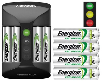 ŁADOWARKA BATERII ENERGIZER 4 AKUMULATORKI AA 2000