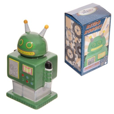 Skarbonka ceramiczna retro ROBOT