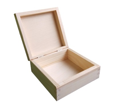 Drewniane pudełko 12x12cm Decoupage Szkatułka EKO