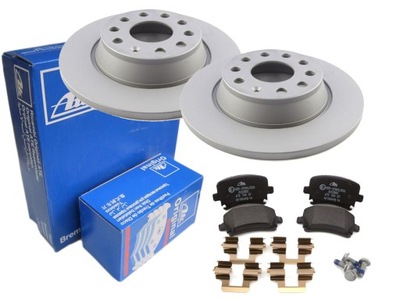 Тормозные диски + тормозные колодки ate задняя vw passat b6 b7 cc фото №1