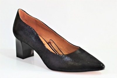 CAPRICE 22404-23 CZÓŁENKA BLACK REPTILE R.37