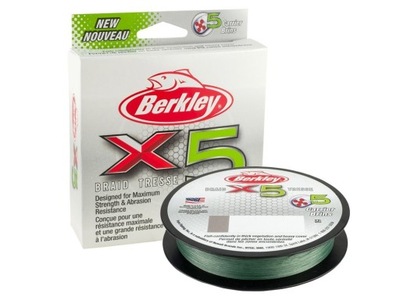 BERKLEY X5 LO-VIS GREEN BRAID 150M 0.12MM 12,1 KG