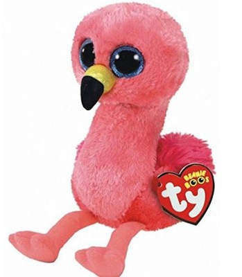 Maskotka Ty Beanie Boos różowe flaming GILDA, 15 cm - Regular