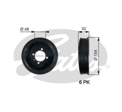 Gates шкив коленчатого вала korb opel astra h j corsa d фото №1