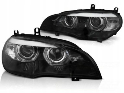 Фонари bmw x5 e70 07-10r кольца led 3d дневные ксенон фото №1