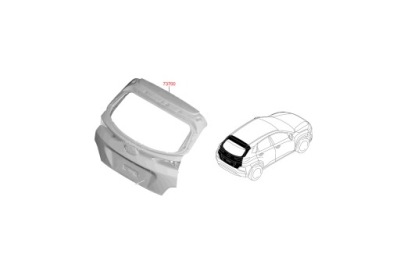 Кришка багажника задня кришка багажника hyundai kona 2017- oem фото №1