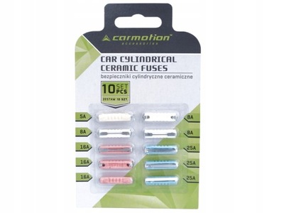 FUSES CYLINDRYCZNY CERAMICZNY SET 10 PCS.  