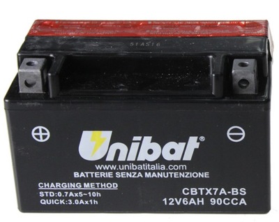 BATTERY UNIBAT CBTX7A-BS AGM FIGHTER BT XRV 125  