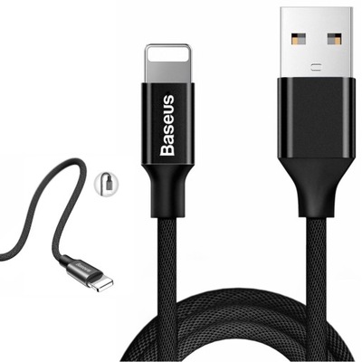 KABEL PRZEWÓD 1,8M BASEUS OPLOT DO IPHONE 8 X 11