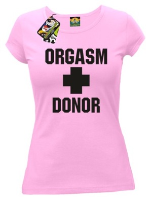 DAMSKA Koszulka: Orgasm Donor ORGAZM SEX /XS