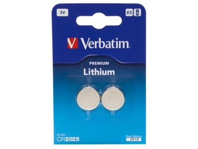 Bateria Verbatim CR2025 (2szt blister) 3V