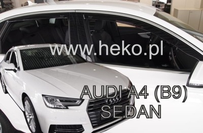 DEFLECTORES VENTANAS AUDI A4 B9 2016-.. BERLINA DELANTERO+TRASERO  