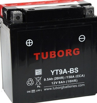 BATTERY TUBORG YT9A-BS YB9-B 12V 9AH AGM  