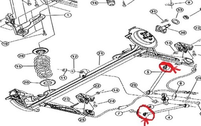 BLOQUE SILENCIOSO BARRA TRASERO CHRYSLER PT CRUISER GOMA PALANCA 2001/10  