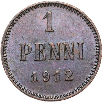 Finlandia - Car Mikołaj II - moneta - 1 Penni 1912
