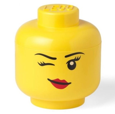 Pojemnik Pudełko LEGO Głowa Dziewczyna Oczko Rozmiar S