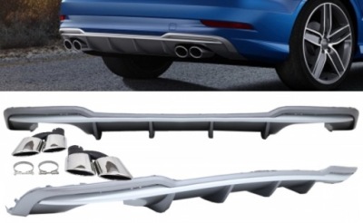 Диффузор спойлер audi a3 8v sedan cabr -19 s3 sline фото №1