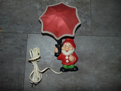 Kinkiet,vintage lat 60-70,krasnal z parasolem
