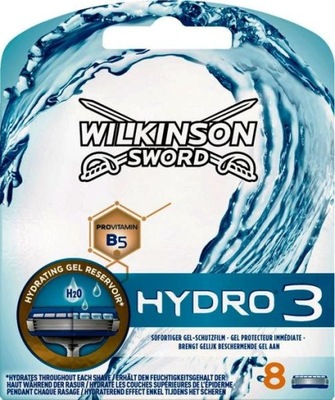 WILKINSON HYDRO 3 NOŻYKI OSTRZA 8szt. z NIEMIEC