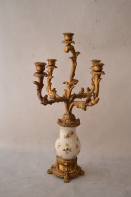 świecznik 5 ramienny - porcelana unikalny ładny