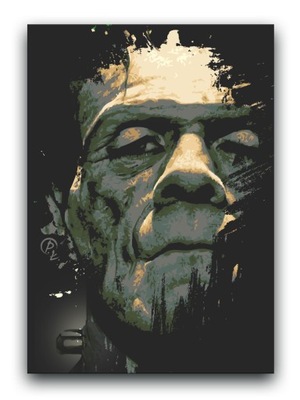 Frankenstein - OBRAZ 60x40 canvas plakat horror