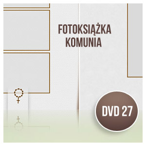 Szablony Komunia święta Fotoksiążka Ramki DVD27 projekty 30x60