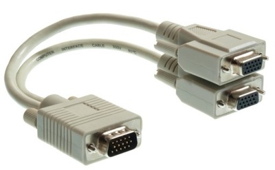 ADAPTER wtytk VGA - 2x gniazdo VGA kabel 20cm 4301