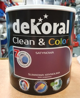 DEKORAL CLEAN&COLOR Śliwkowa Krynolina 2,5L
