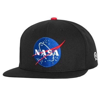 Czarna czapka z daszkiem SNAPBACK NASA Bejsbolówka