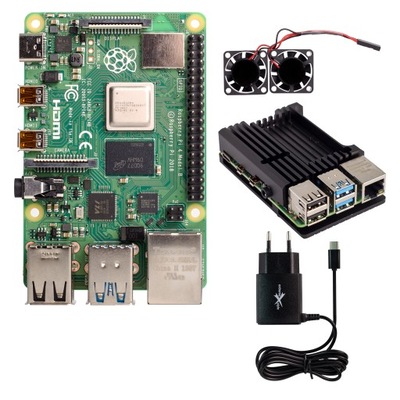 Zestaw Raspberry Pi 4 8GB duże aktywne chłodzenie