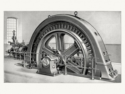 Technika Maszyny Elektryczne VI litografia 1905
