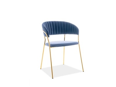 Krzesło tapicerowane welurowe LIRA velvet granat