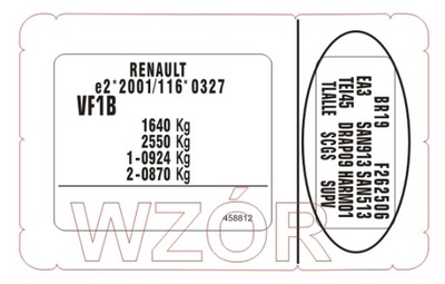 TABLA / PEGADURA LIMPIA RENAULT  